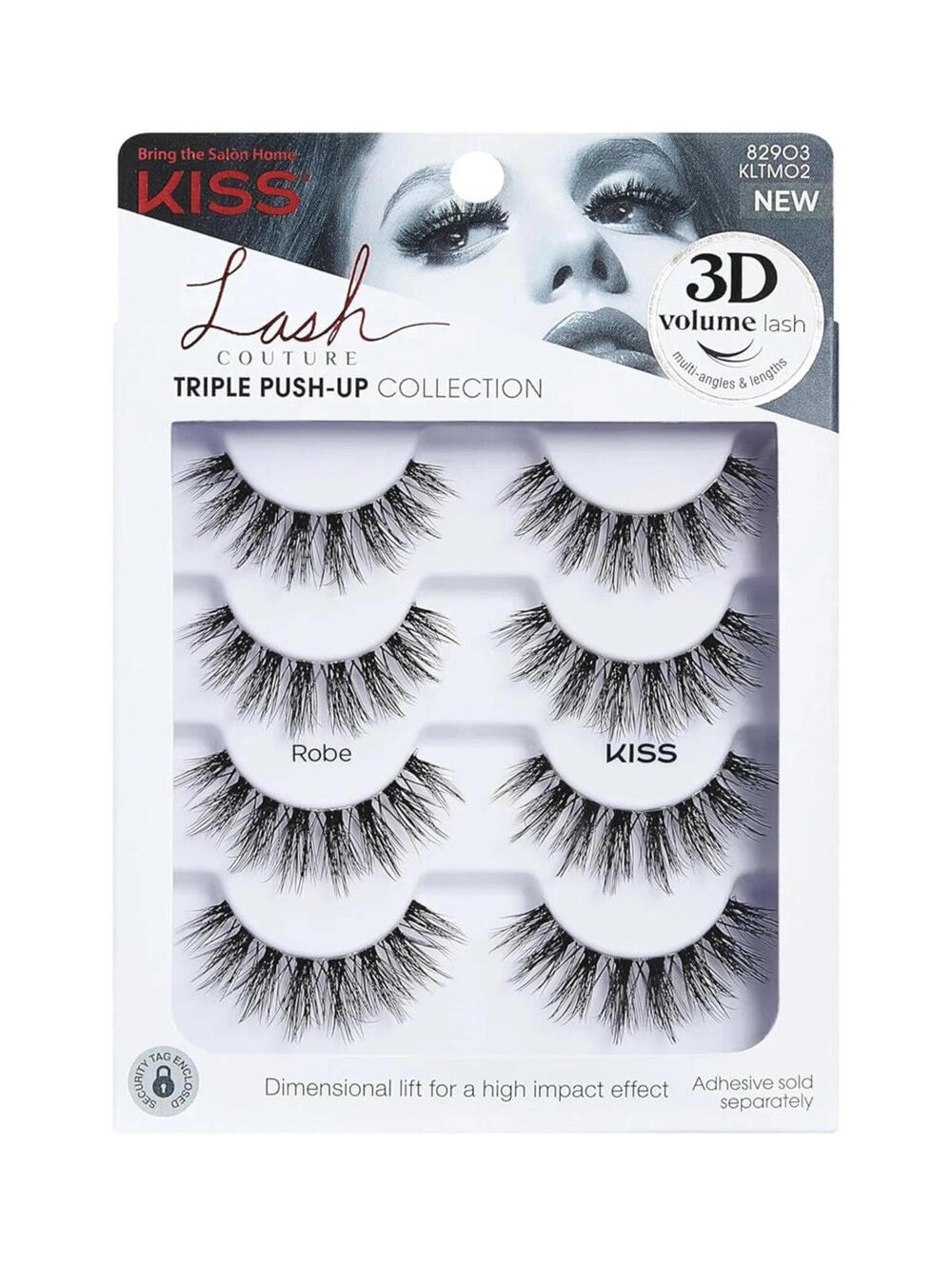 ** KISS Lash Couture Triple Push-Up False Eyelashes, , Includes 4 Pairs